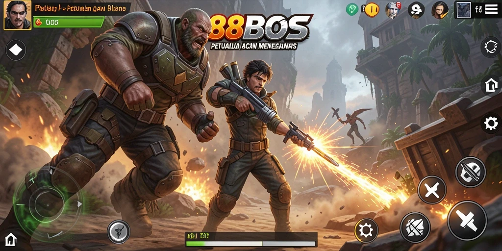 Screenshot menampilkan aksi seru dalam game 88BOS.