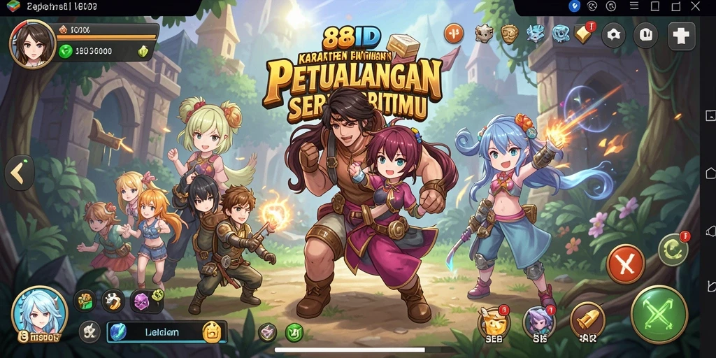 Menampilkan momen epik dalam game Anime yang menyenangkan.