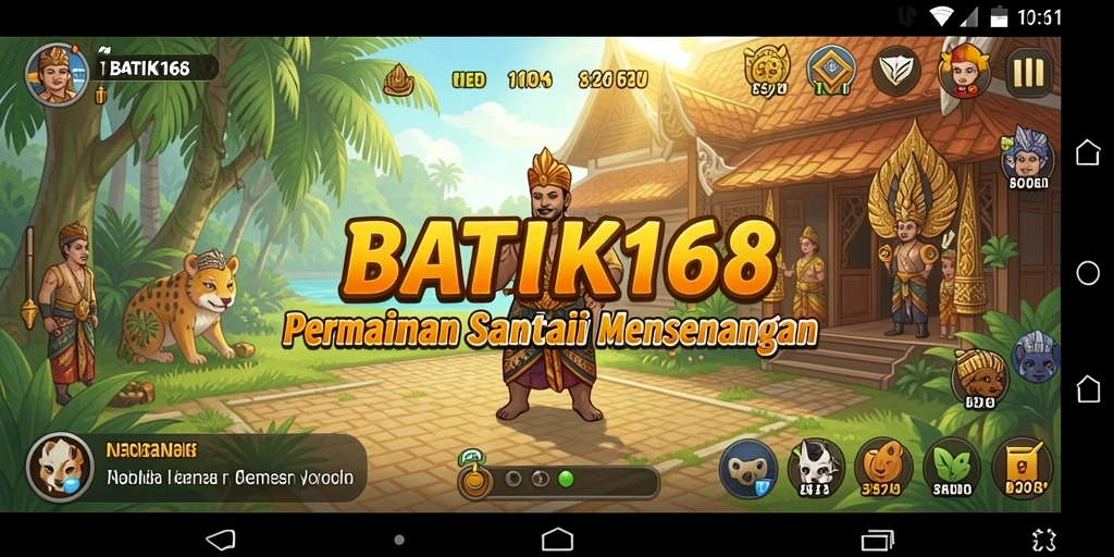 Tampak gameplay <strong>BATIK168</strong> yang penuh warna dan menyenangkan.