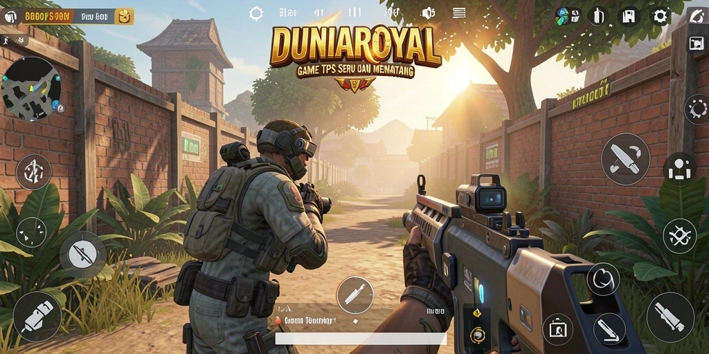 Screenshot menampilkan aksi seru dalam gameplay DUNIAROYAL.