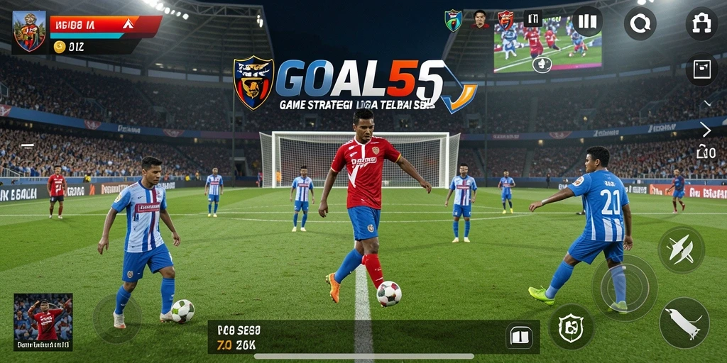 Tangkapan layar gameplay menyoroti aksi seru di lapangan.