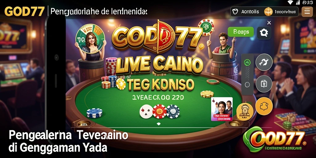 Tampilan gameplay utama GOD77 yang mendebarkan dan interaktif di Live Casino.