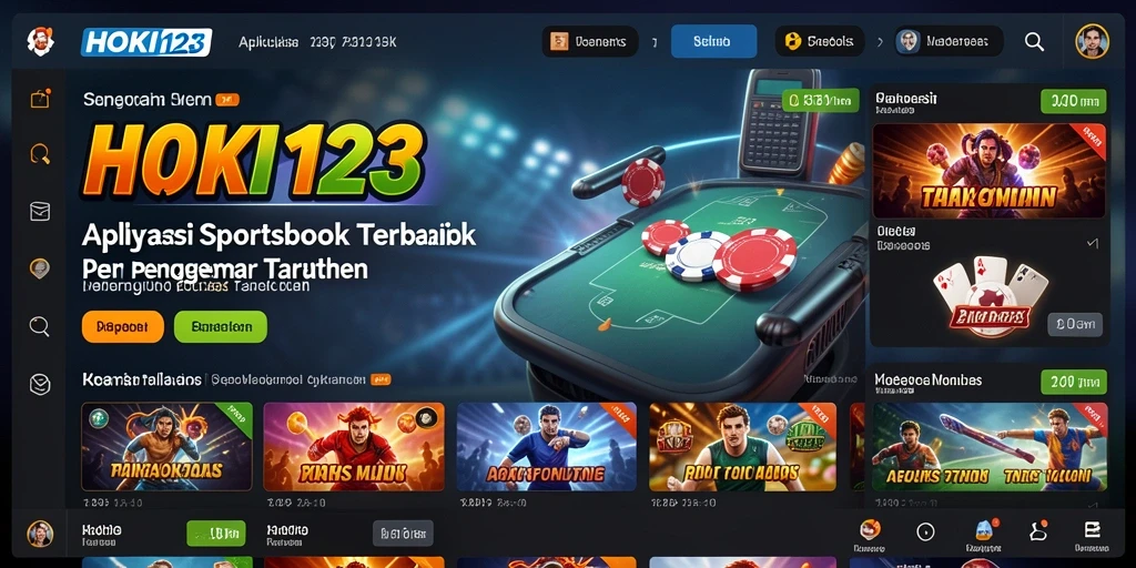 Screenshot utama HOKI123 menampilkan tampilan antarmuka taruhan yang menarik.
