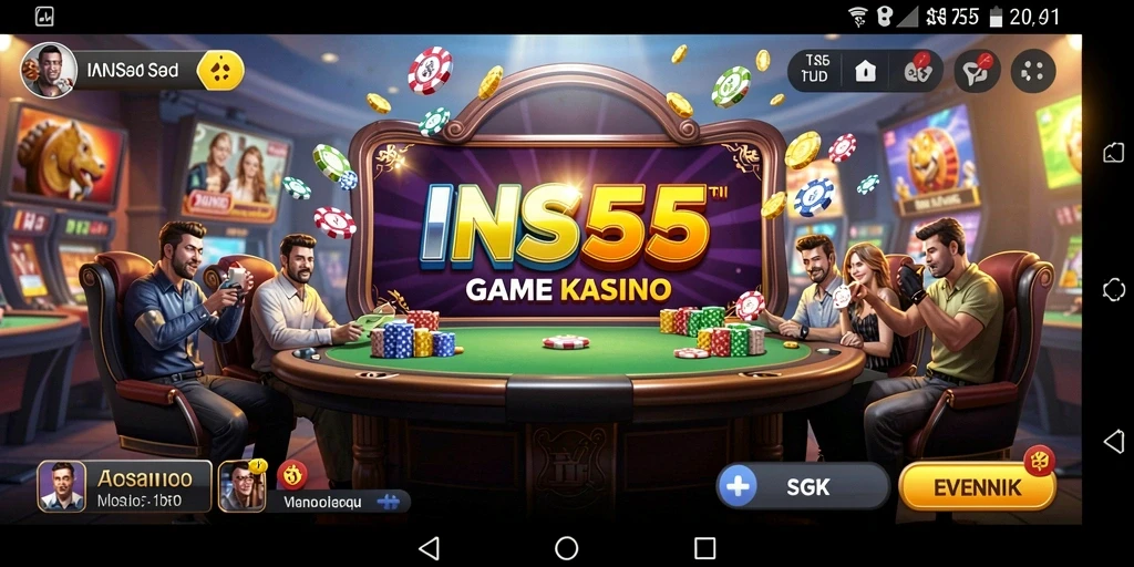 Tampilan gameplay seru dari aplikasi Kasino INS55