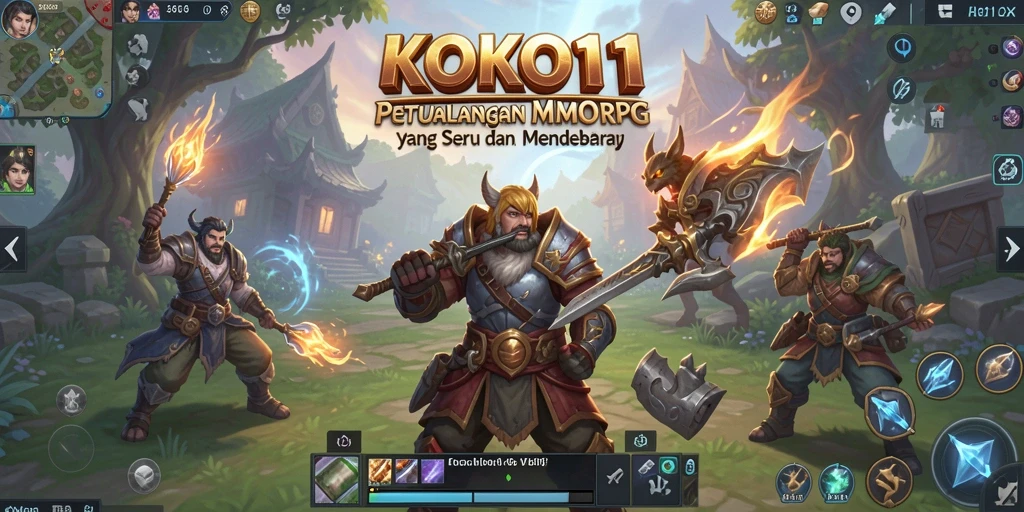 Screenshot KOKO11 menampilkan aksi gameplay MMORPG yang mendebarkan.