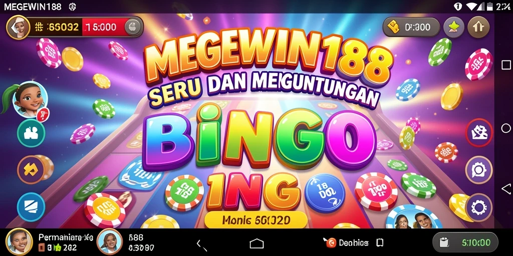 Tampilan layar permainan Bingo yang mengasyikkan di MEGEWIN188.