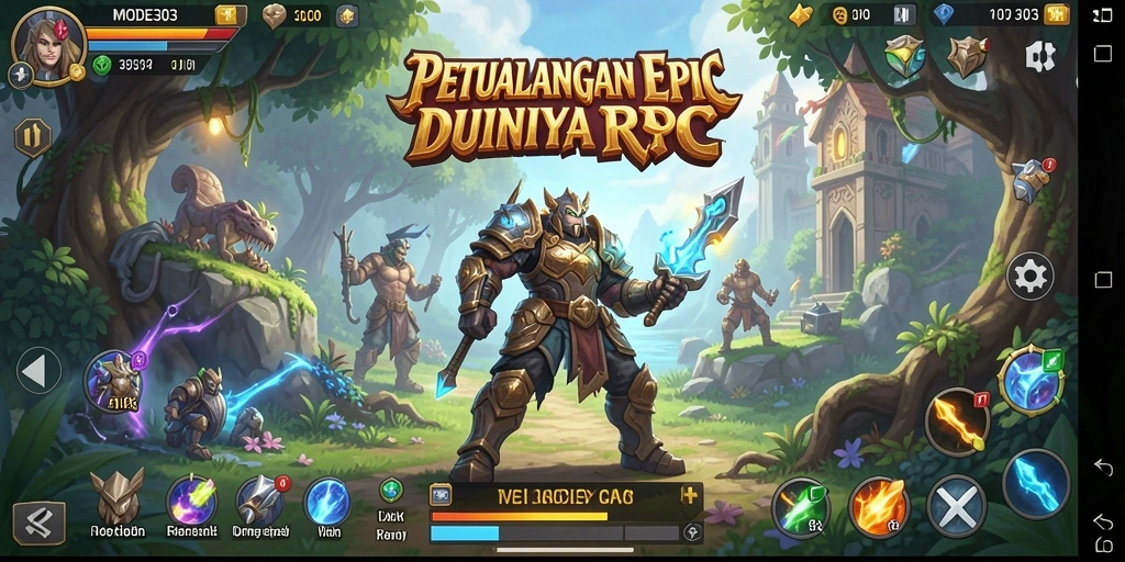 Tangkapan layar dari gameplay MODE303 menunjukkan pertarungan yang mendebarkan.