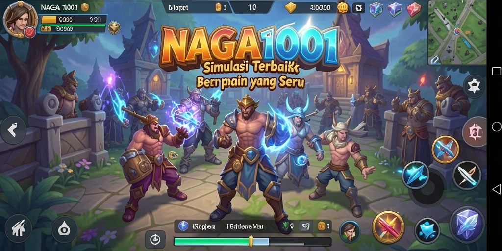 Tangkapan layar menunjukkan gameplay interaktif dari NAGA1001.