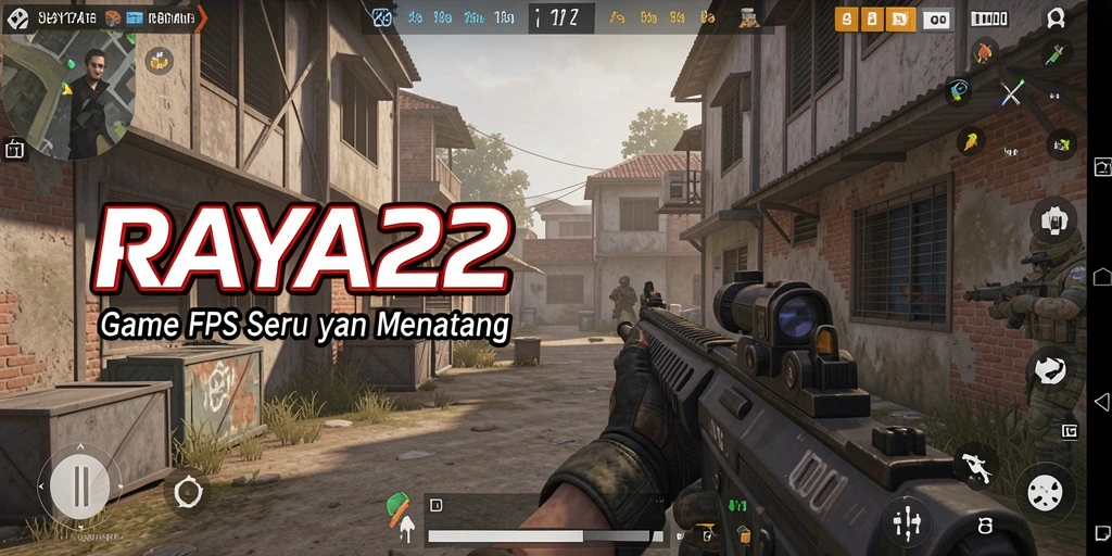 Screenshot gameplay RAYA22 yang menampilkan pertempuran FPS yang mengasyikkan.