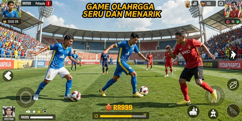 Tampilan gameplay seru dalam RR999, merasakan sensasi olahraga nyata.