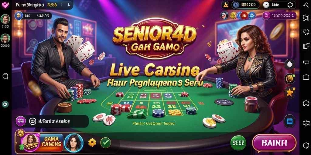 Tampilan menarik gameplay SENIOR4D dengan dealer langsung.