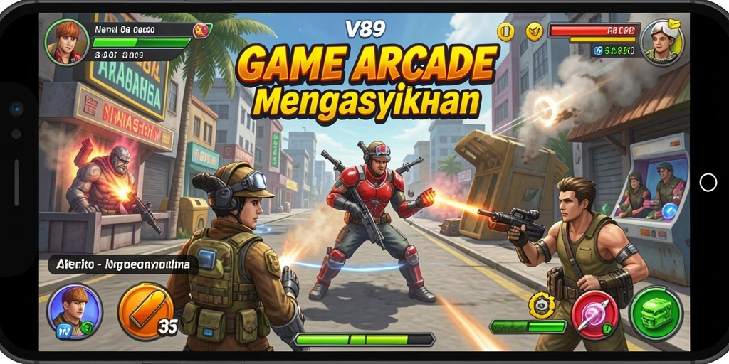 Tampilan gameplay seru dan menantang di V89.